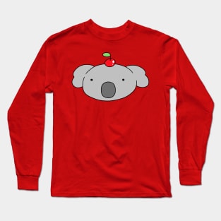 Cherry Koala Face Long Sleeve T-Shirt